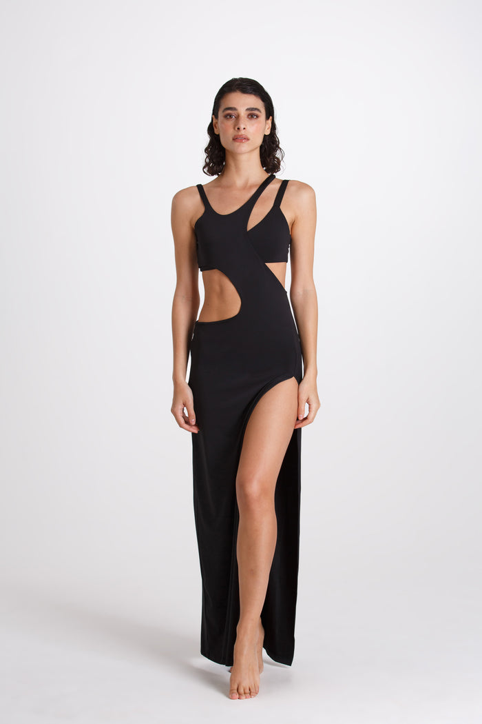 Lucy Black Long Dress
