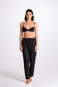 Pantalone Donna Lino Nero