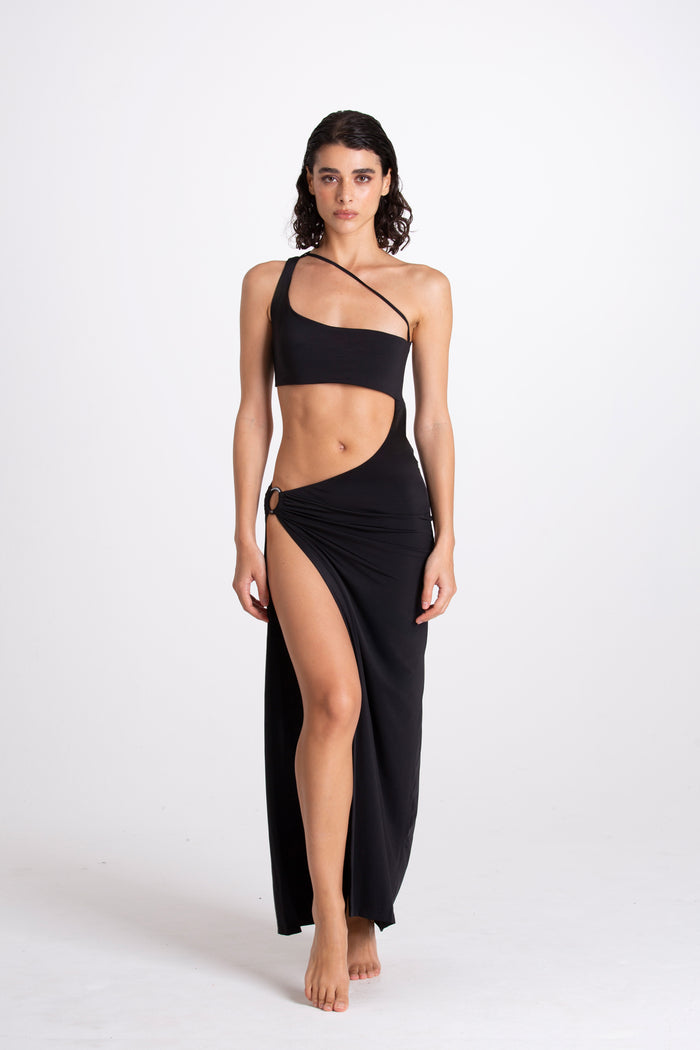 Vestito lungo Virginia Nero