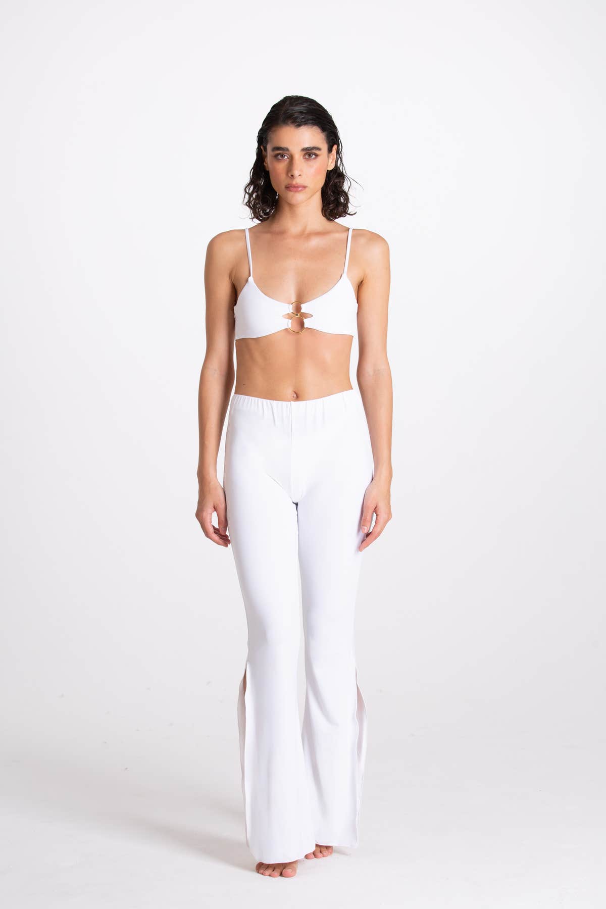 Pantalone Spaccato Bianco