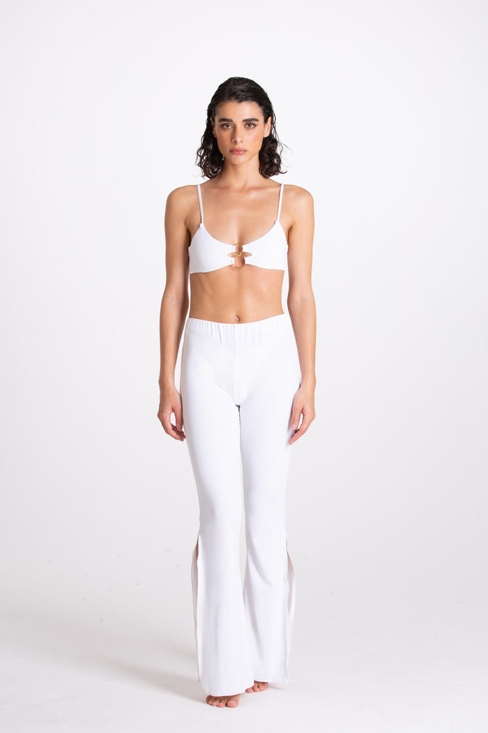 Pantalone Spaccato Bianco