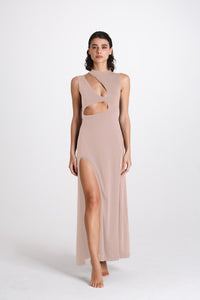 LONG CUT OUT DRESS