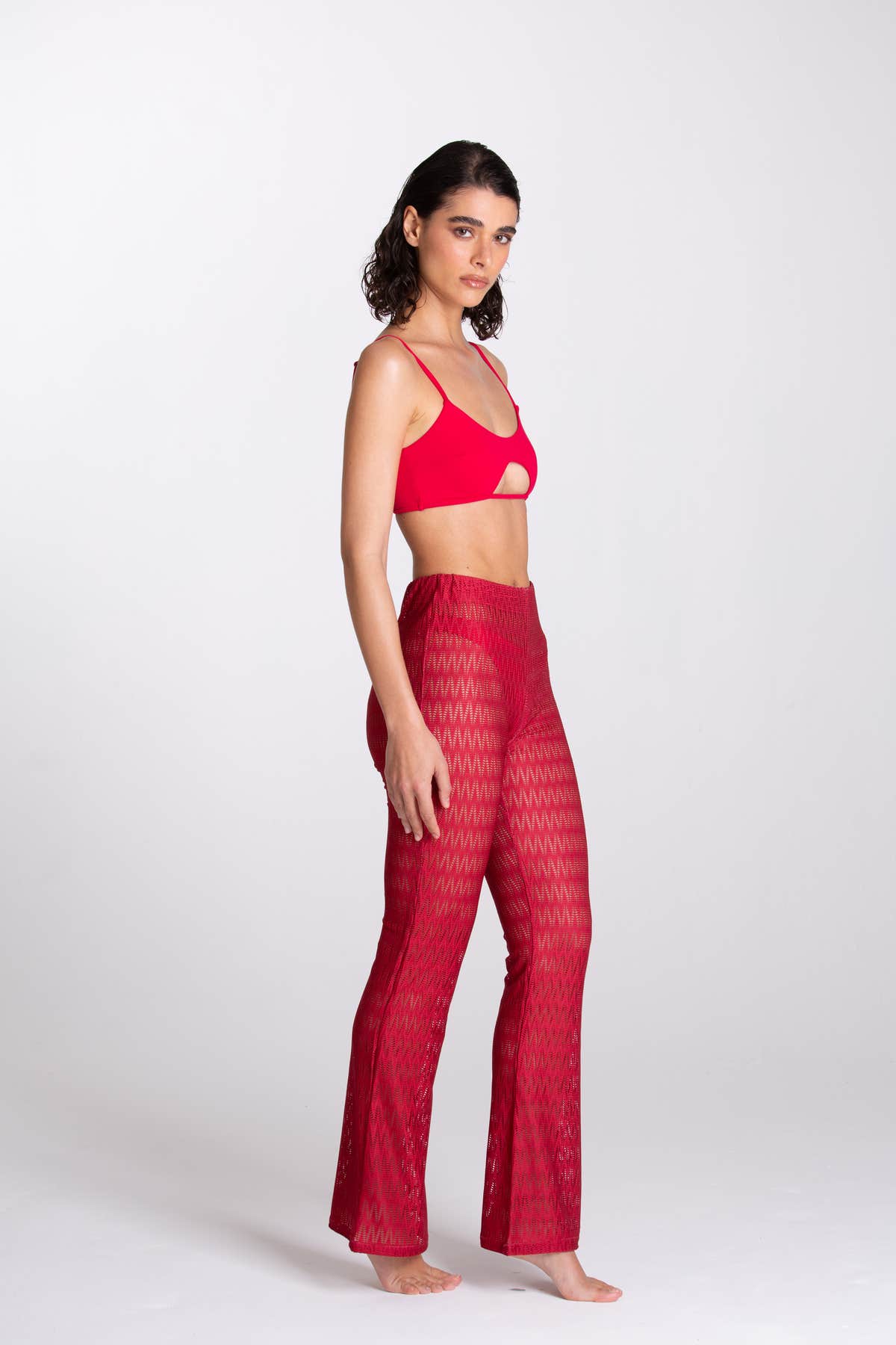 Pantalone Traforato Bordeaux