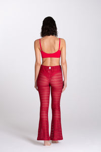 Pantalone Traforato Bordeaux