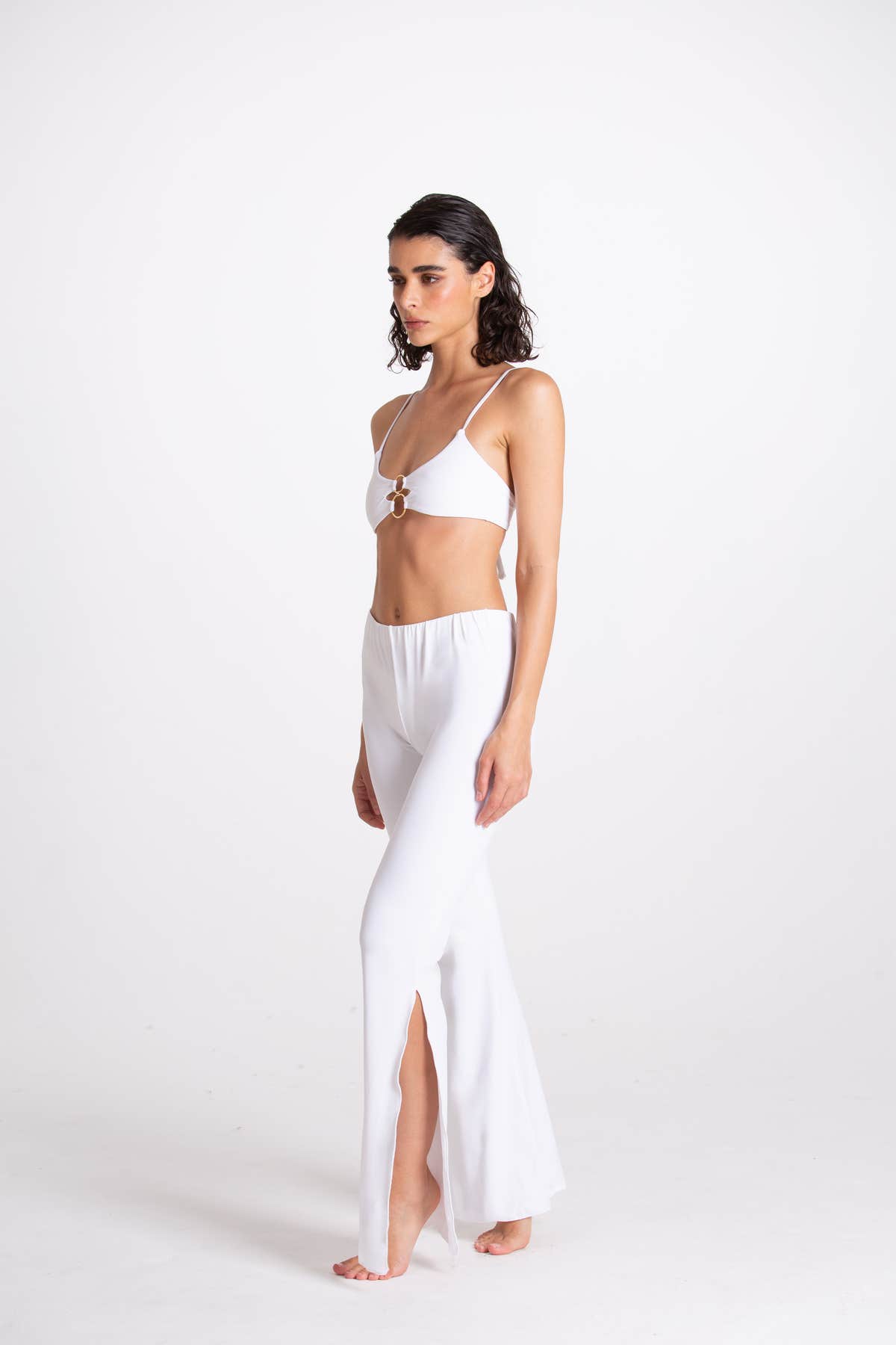 Pantalone Spaccato Bianco