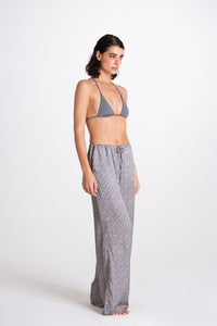 PANTALONE LINO BORDEAUX