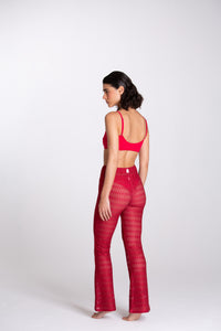 Pantalone Traforato Bordeaux
