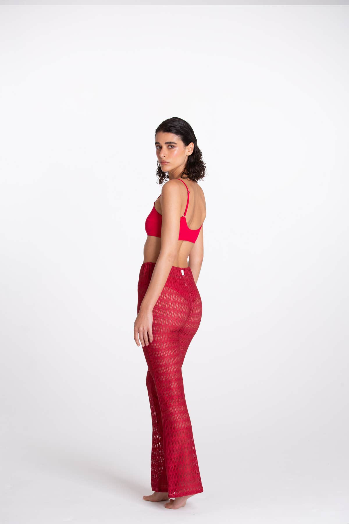 Pantalone Traforato Bordeaux