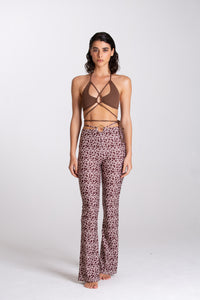 Brown Cowhide Ring Pant