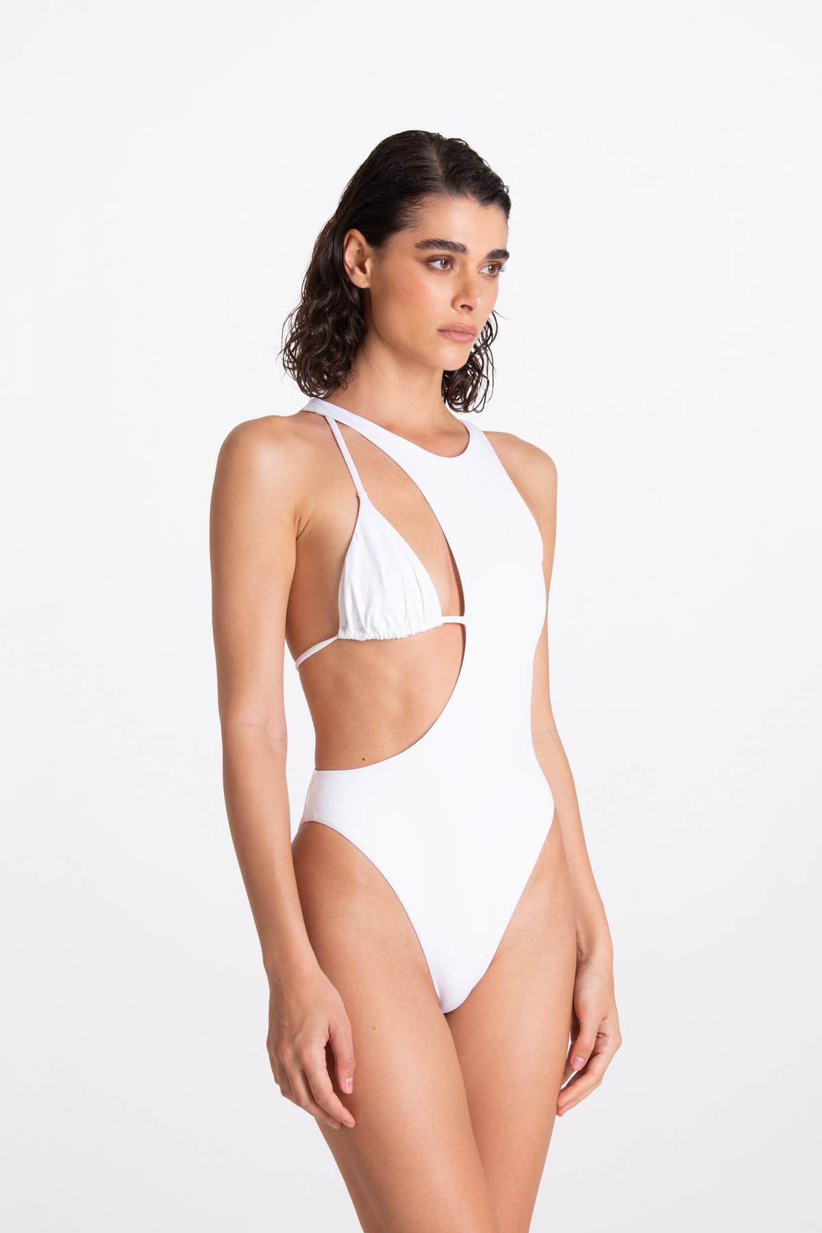 Michelle White One-Piece Swimsuit