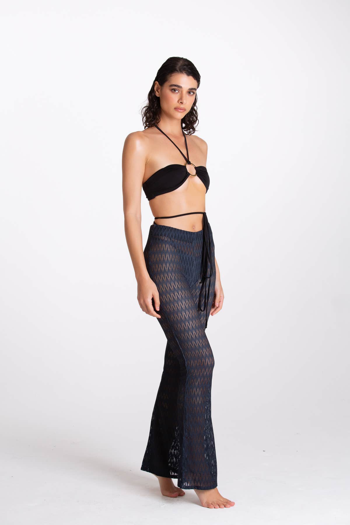 Pantalone Traforato Nero