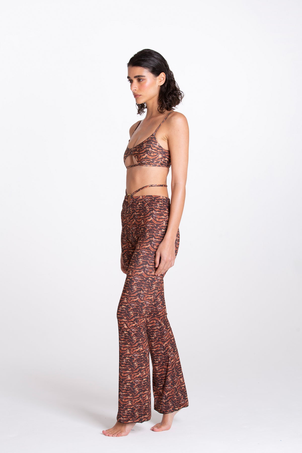 Brown Zebra Ring Pant