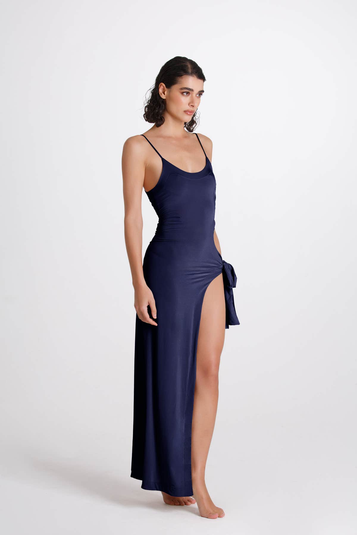 Vestito Lungo Fiocco Mare Blu