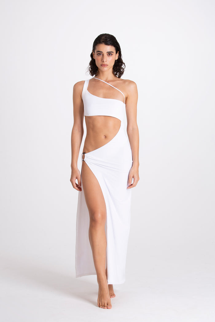 Vestito lungo Virginia Bianco
