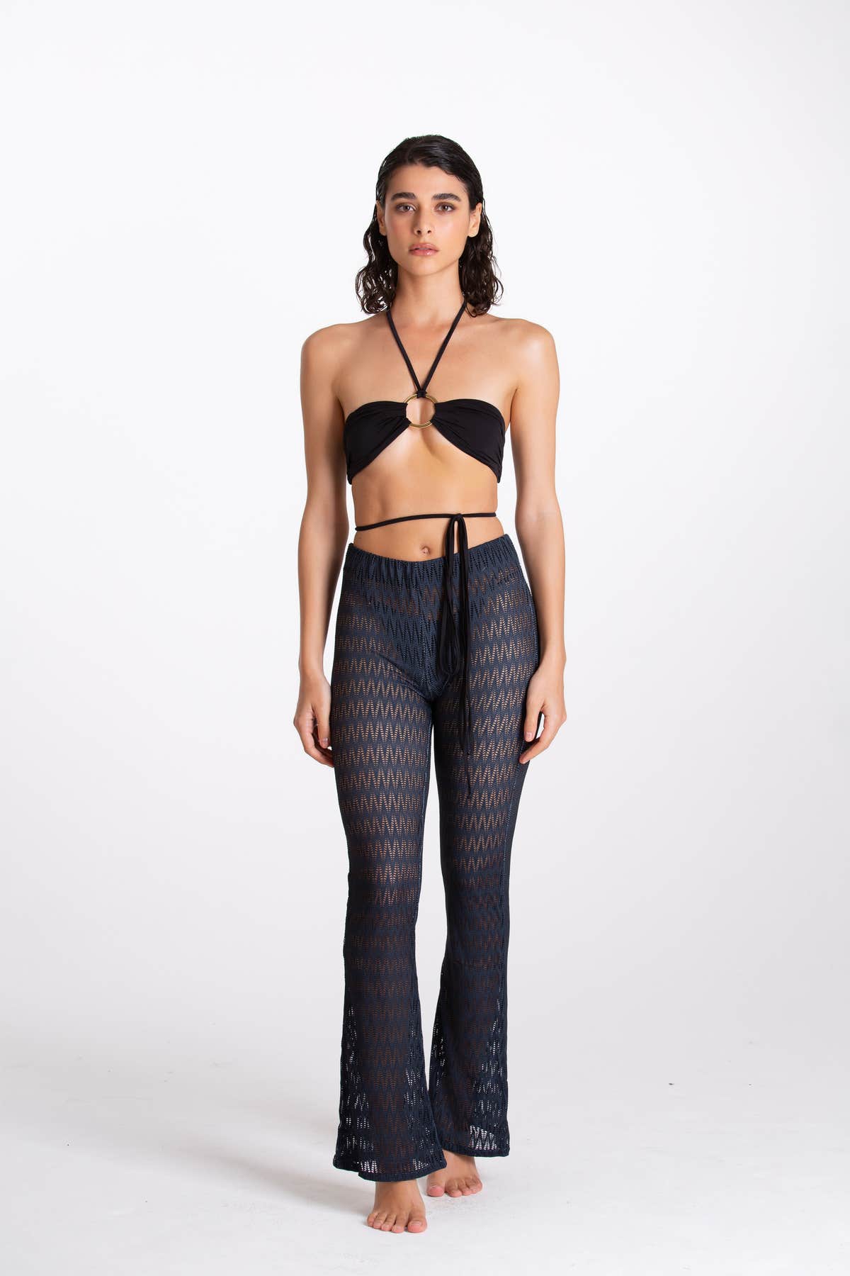 Pantalone Traforato Nero
