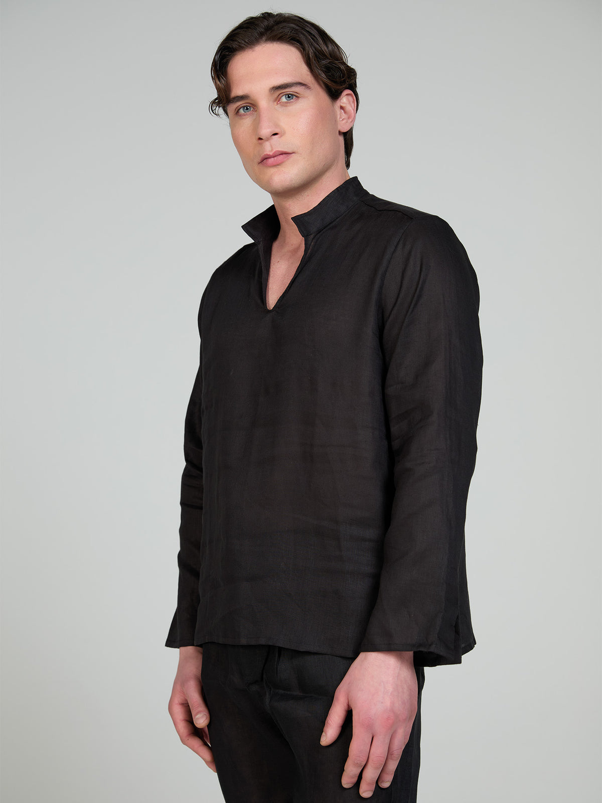 Camicia Di Lino E Cotone Uomo Manica Lunga - Elegante, Traspirante, Per Estate E Vacanze - Foto 5