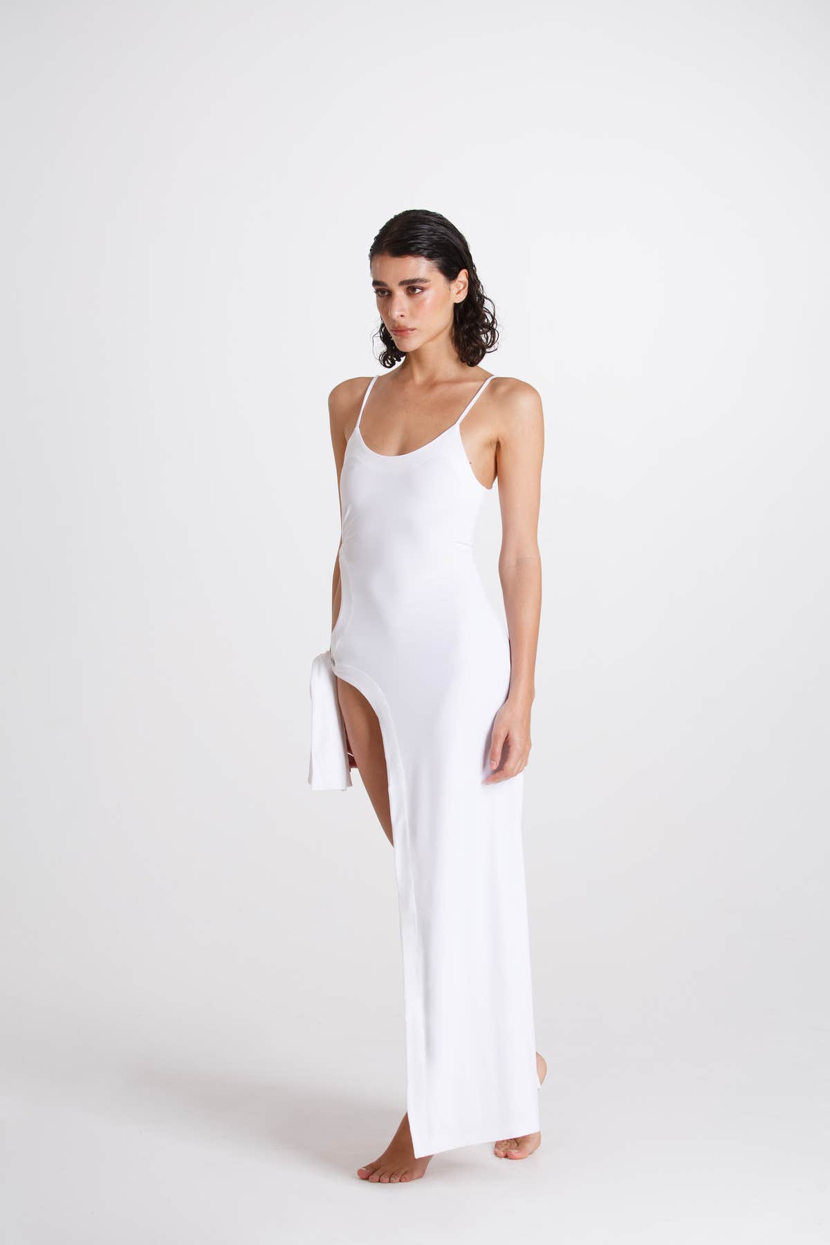Vestito con Fiocco Bianco