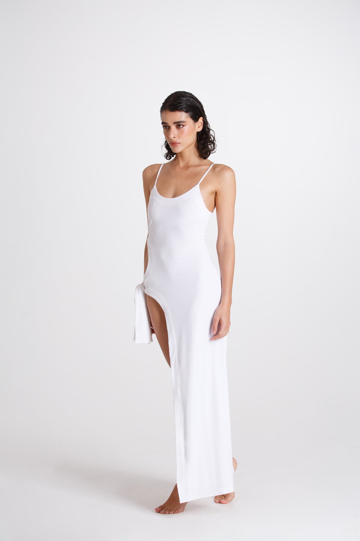 Vestito con Fiocco Bianco