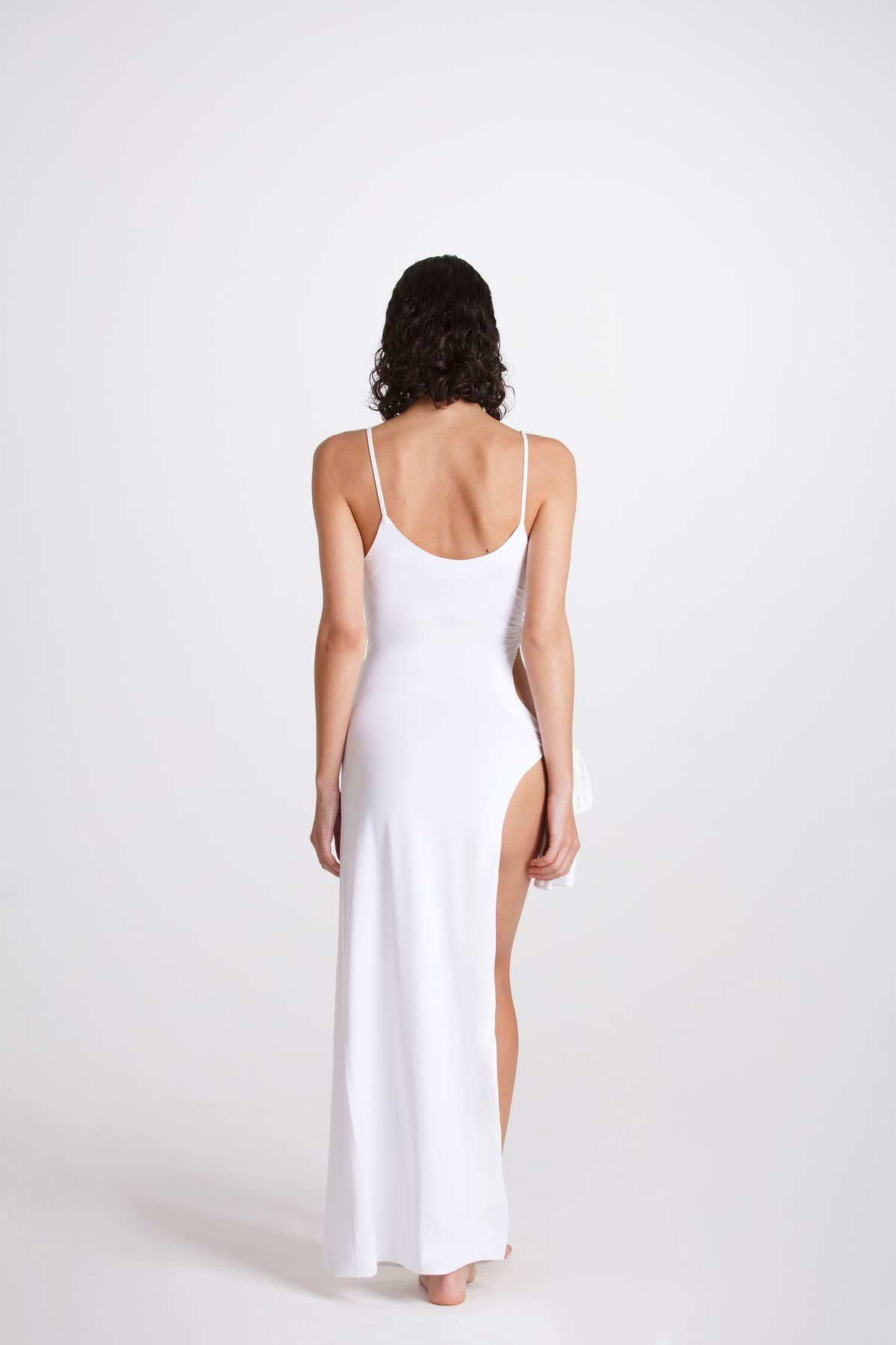 Vestito con Fiocco Bianco