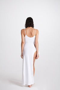 Vestito con Fiocco Bianco