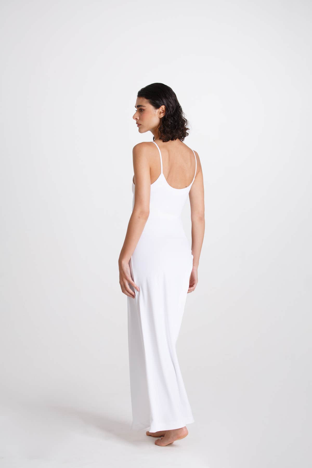 Vestito con Fiocco Bianco
