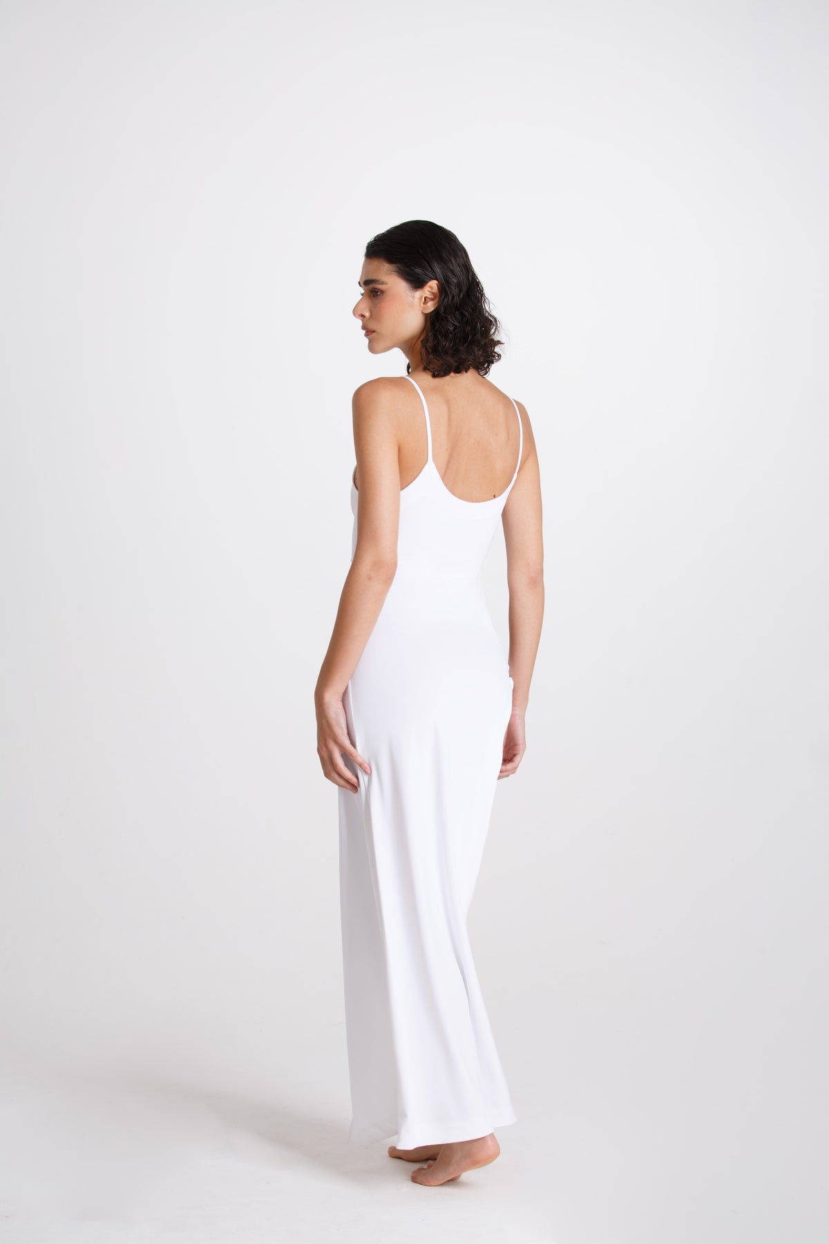 Vestito con Fiocco Bianco