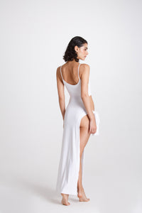 Vestito con Fiocco Bianco