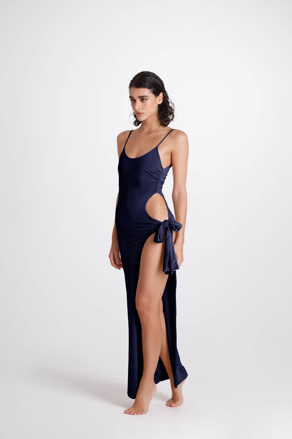 Vestito Lungo Fiocco Mare Blu