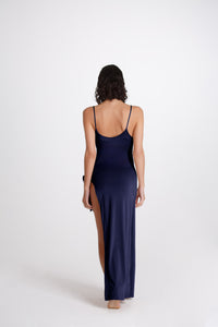 Vestito Lungo Fiocco Mare Blu