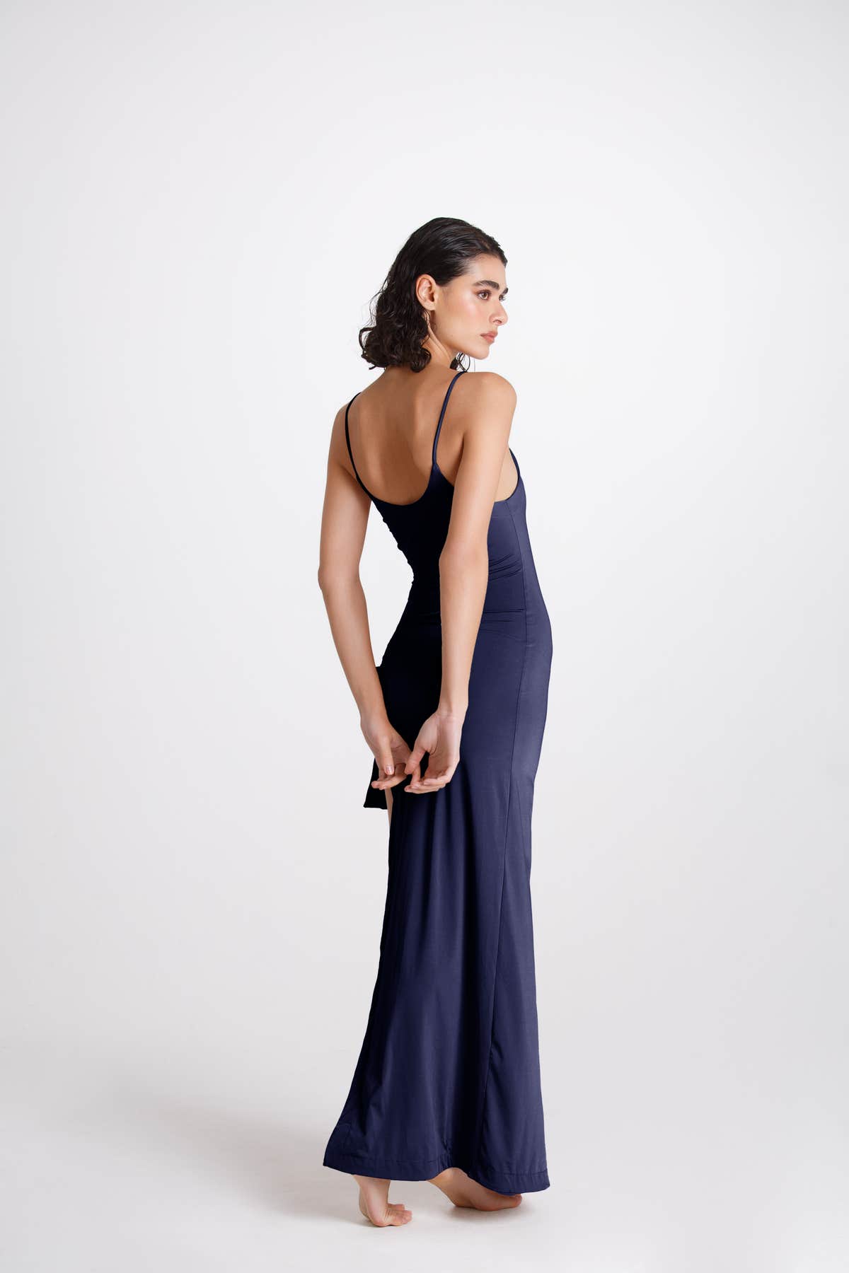 Vestito Lungo Fiocco Mare Blu