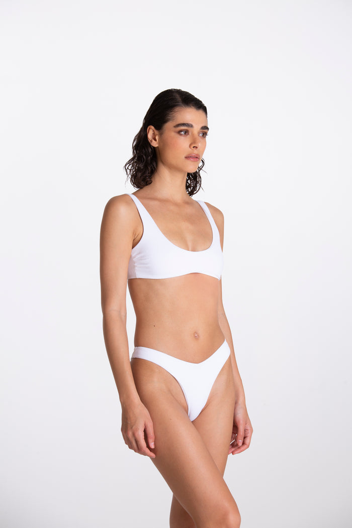 Allegra White Bandeau Bikini