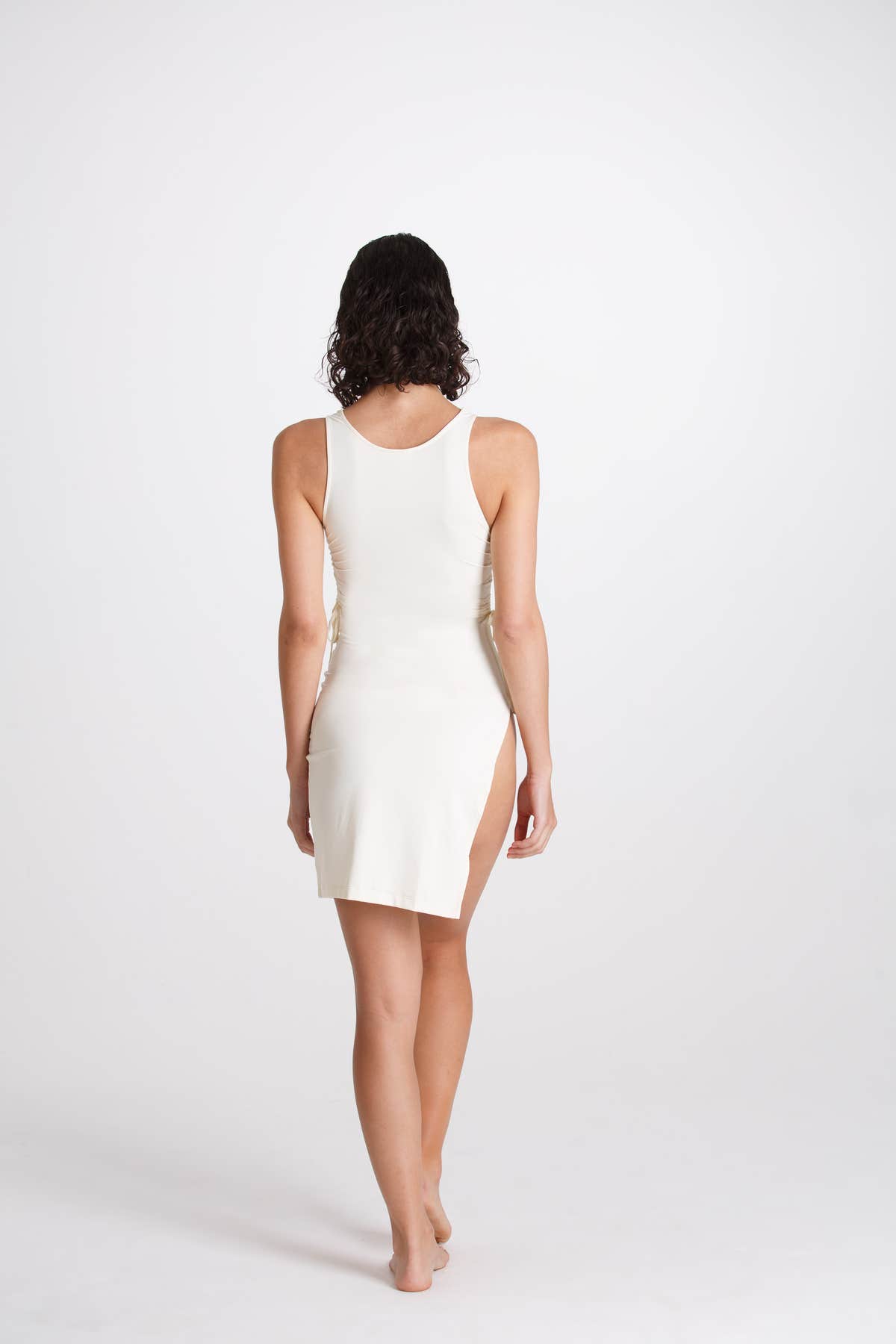 Vestito Corto Regolabile Avorio