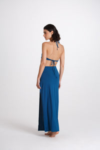 Vestito Lungo Alessia Blu Tropico