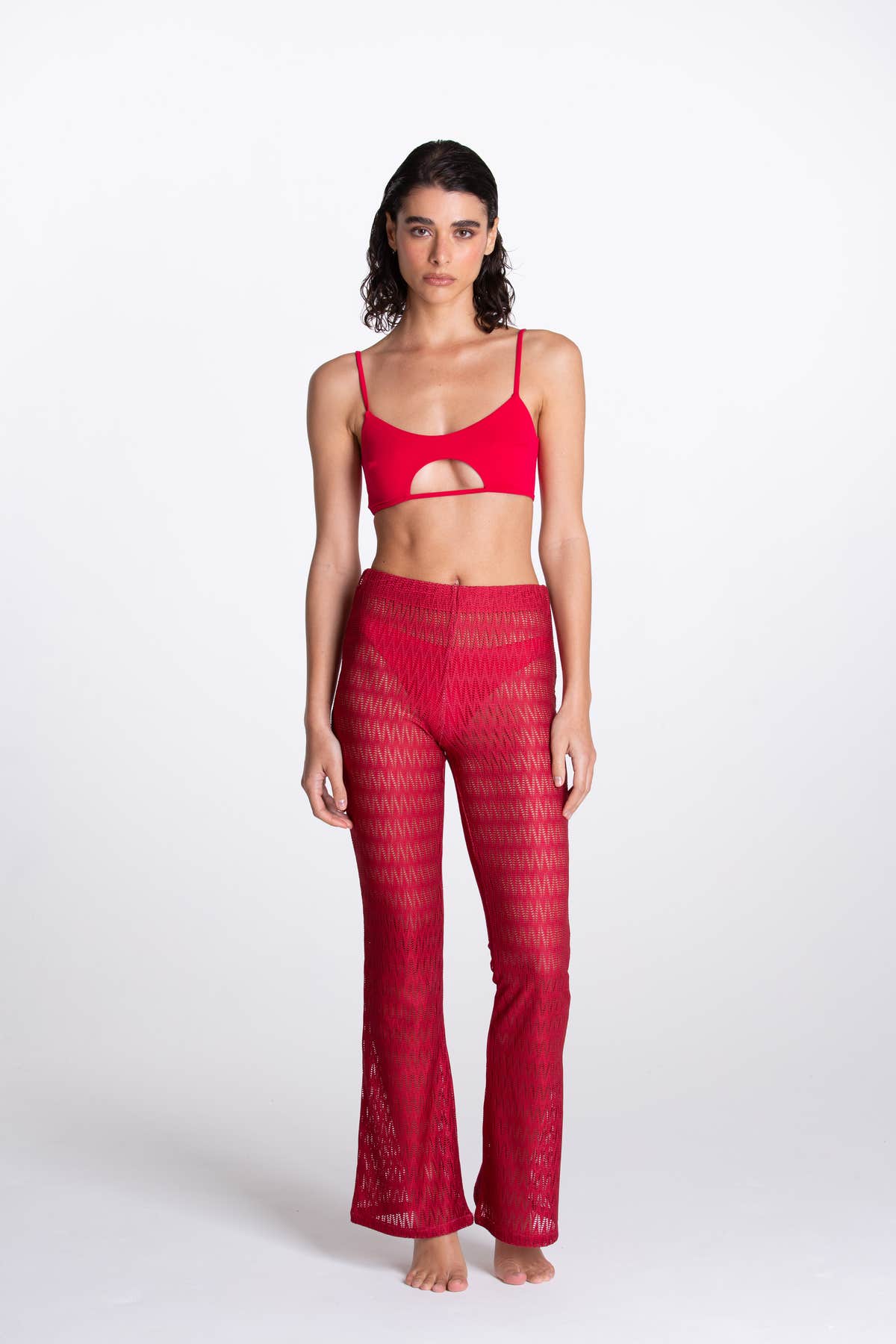 Pantalone Traforato Bordeaux