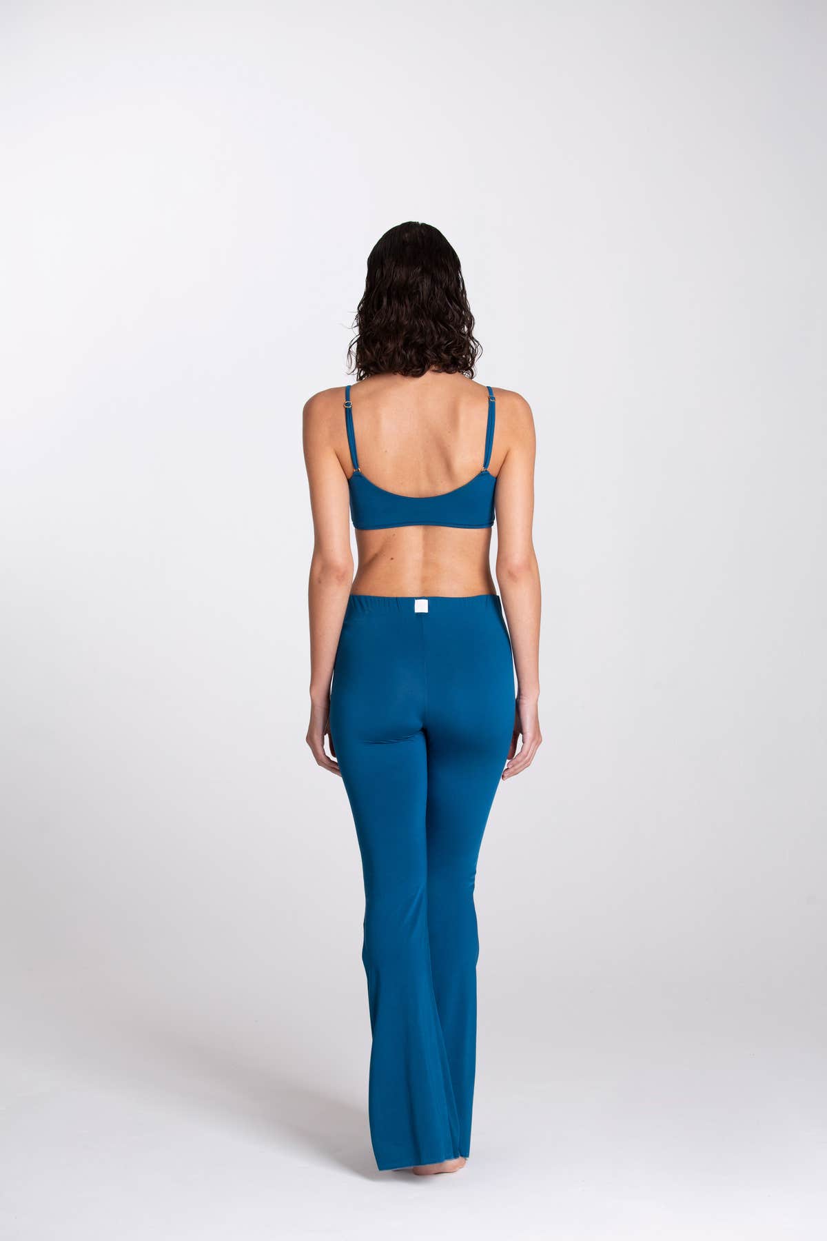 Pantalone Spaccato Blu Tropico
