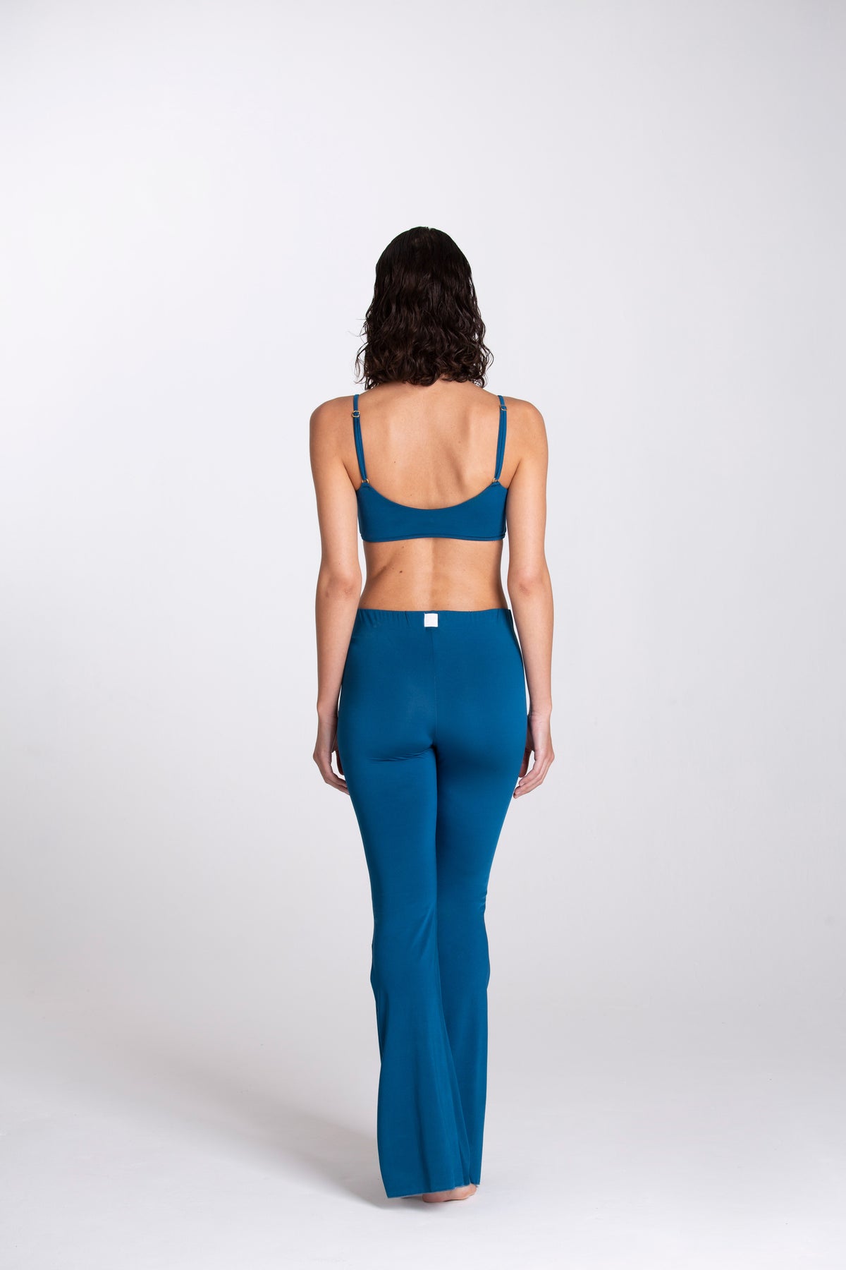 Pantalone Spaccato Blu Tropico