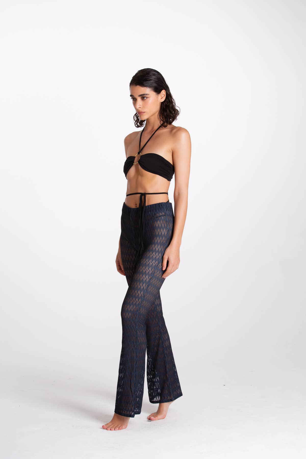 Pantalone Traforato Nero