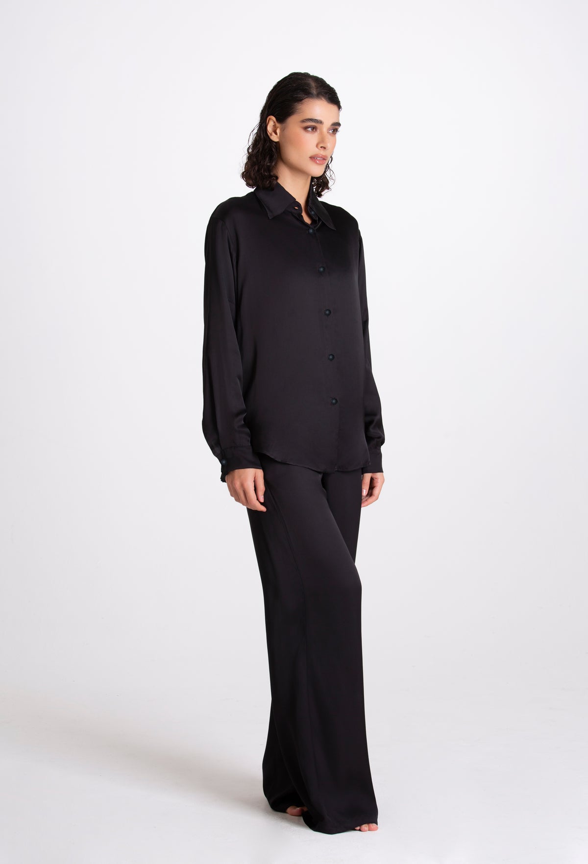 Roberta Viscose Black Shirt