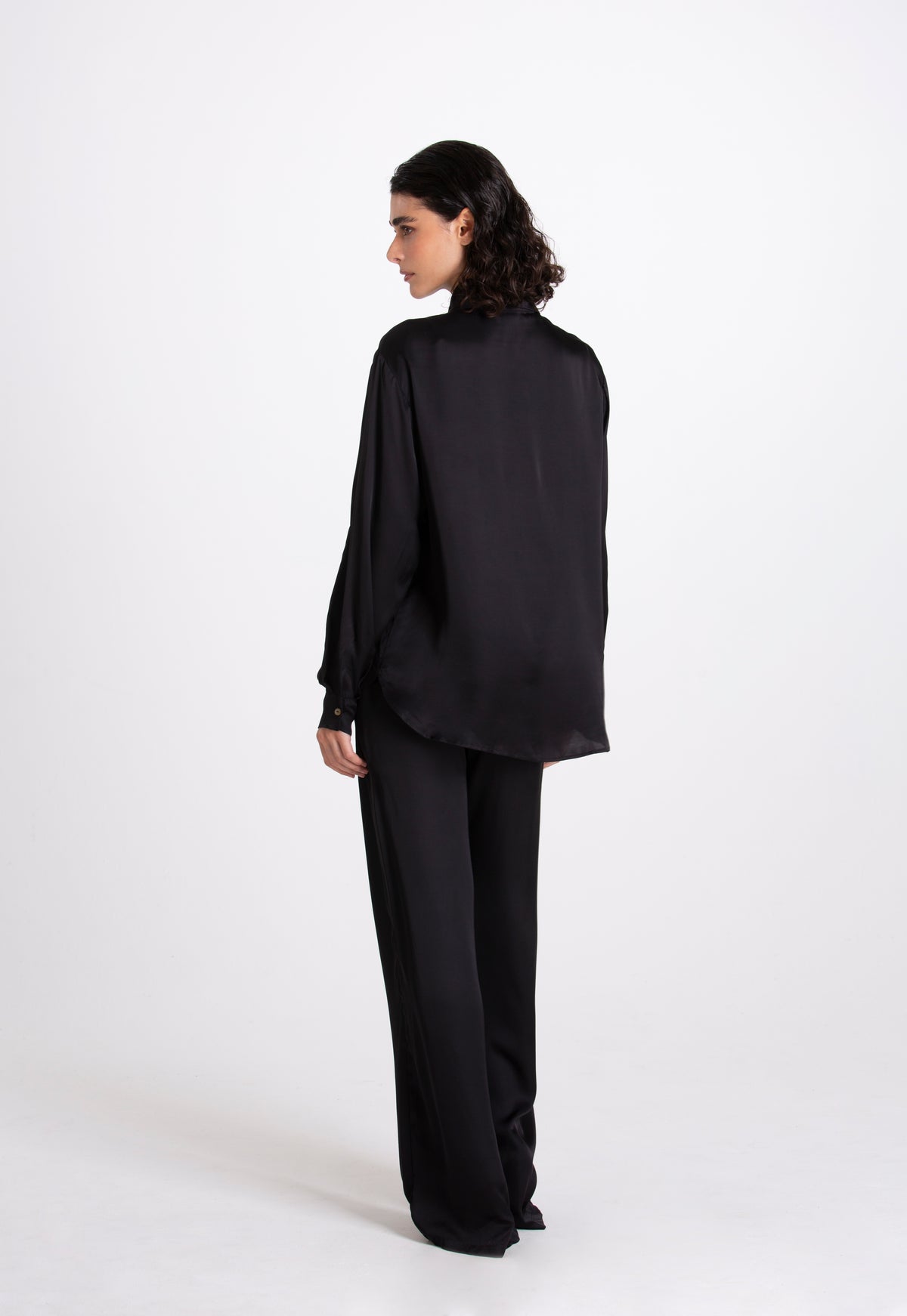 Roberta Viscose Black Shirt