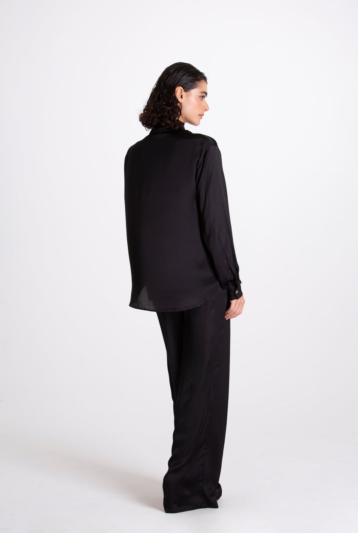 Roberta Viscose Black Shirt