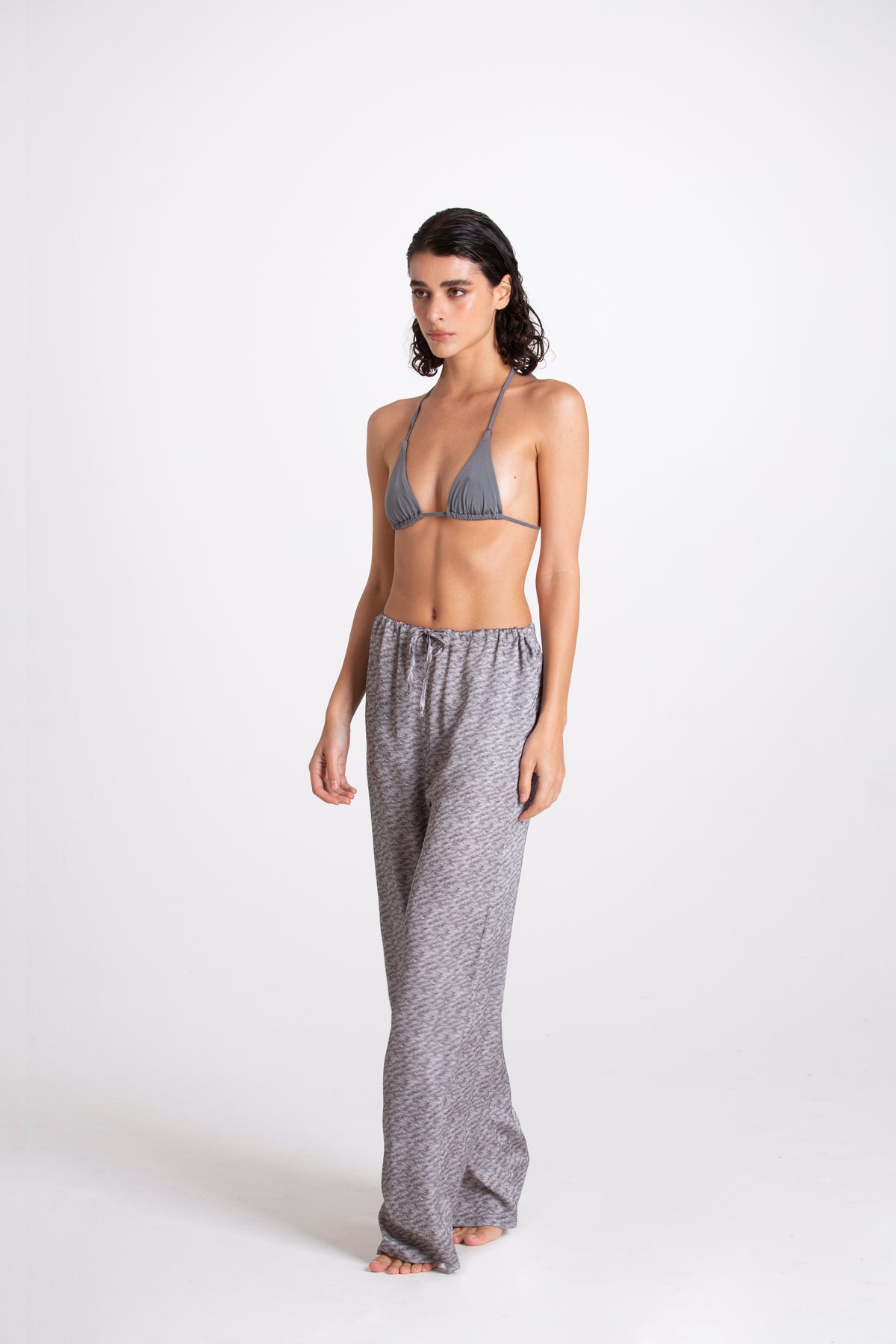 PANTALONE LINO BORDEAUX