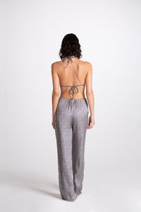 PANTALONE LINO BORDEAUX