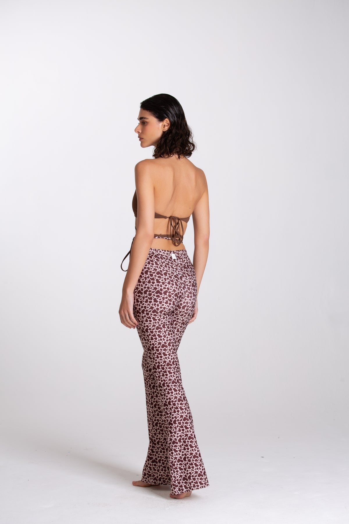 Brown Cowhide Ring Pant