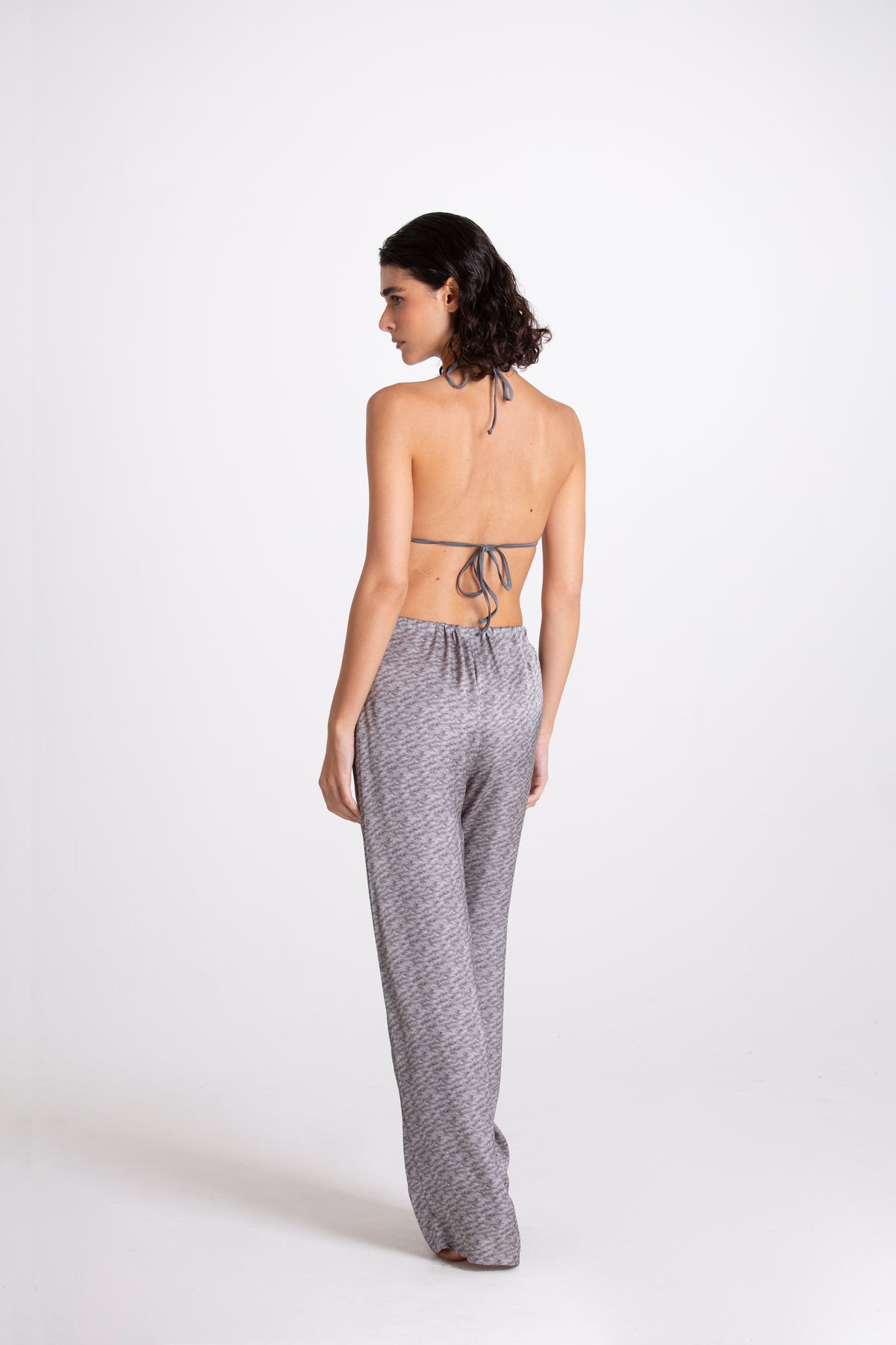 PANTALONE LINO BORDEAUX