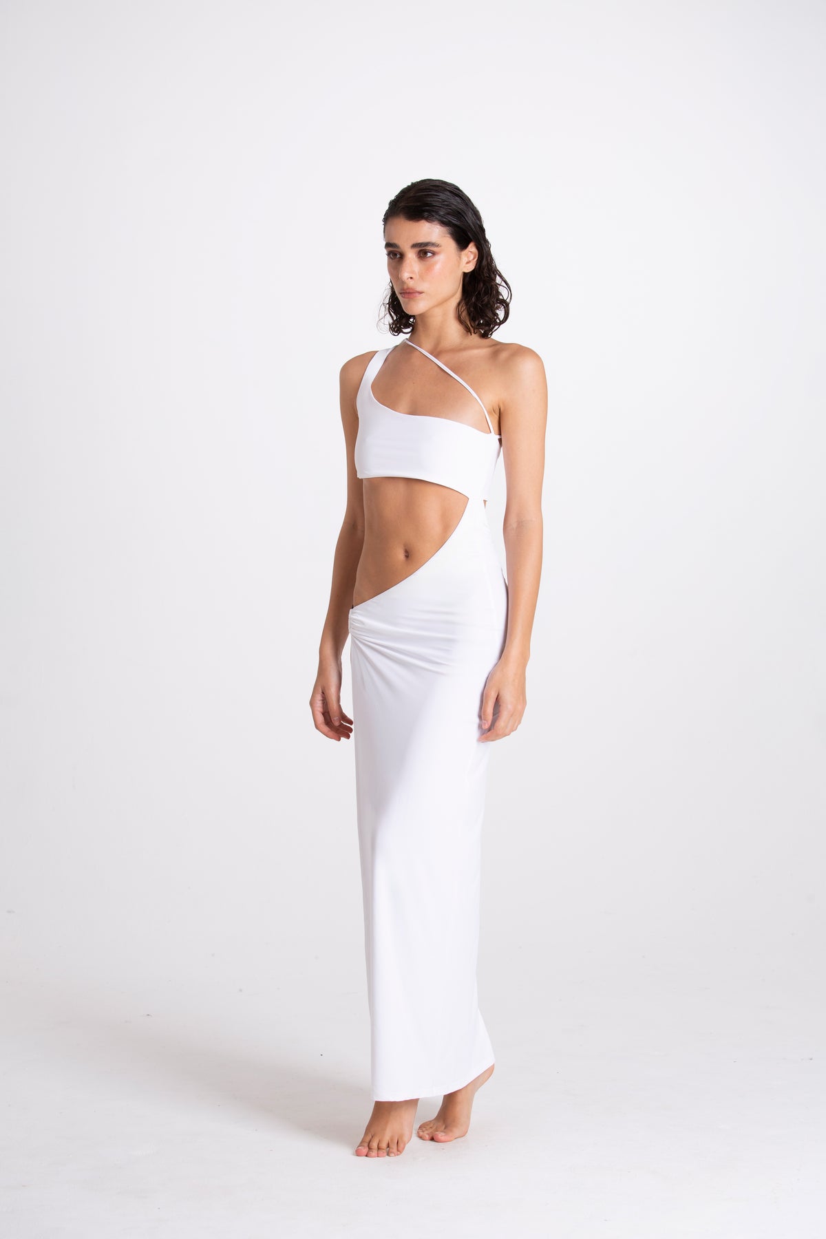 Vestito lungo Virginia Bianco
