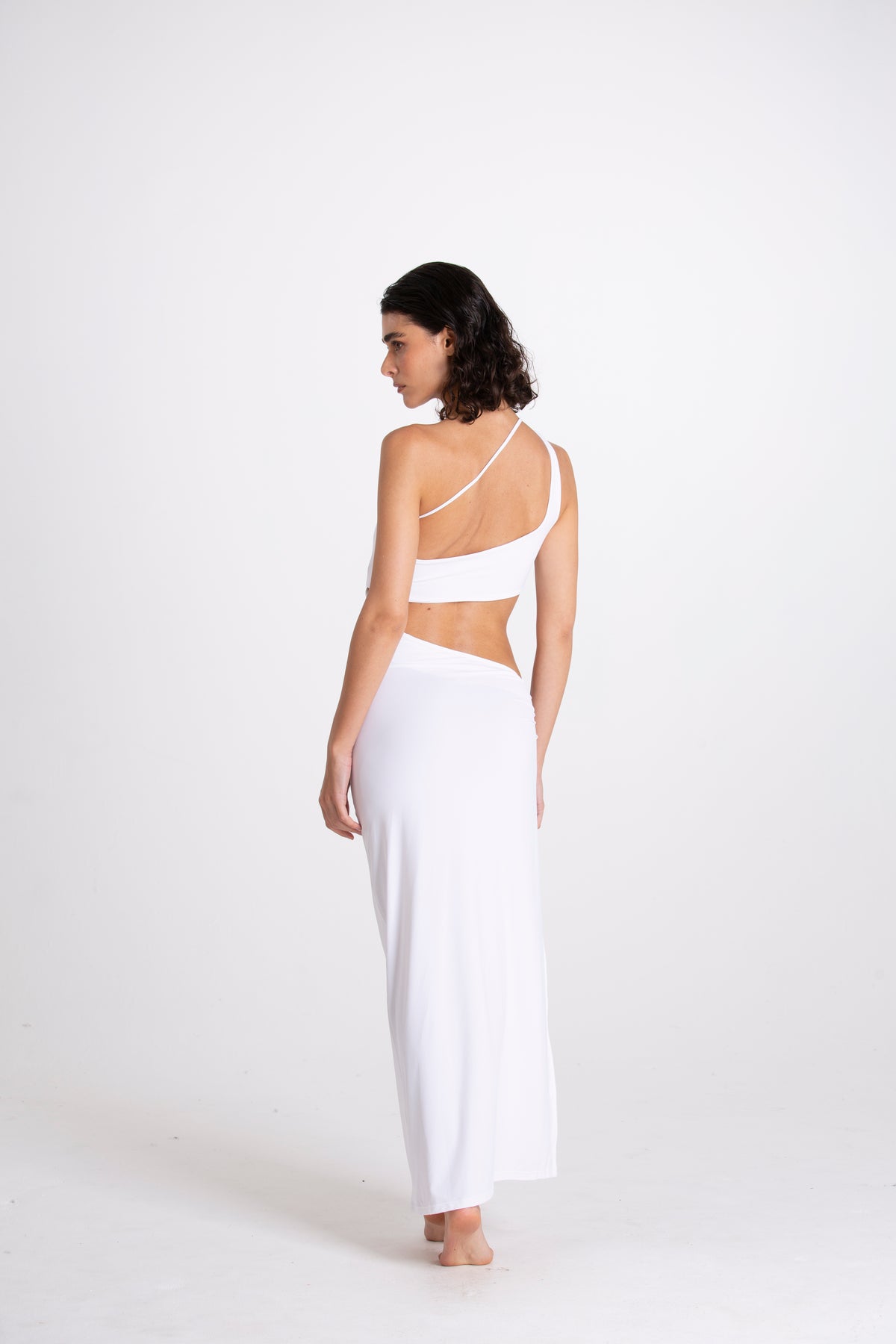 Vestito lungo Virginia Bianco