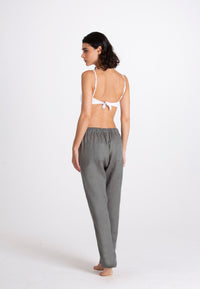Pantalone Donna Lino Verde