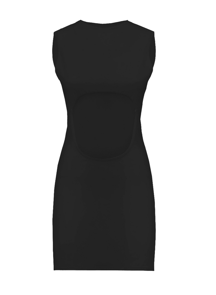 Short Black Daisy Dress