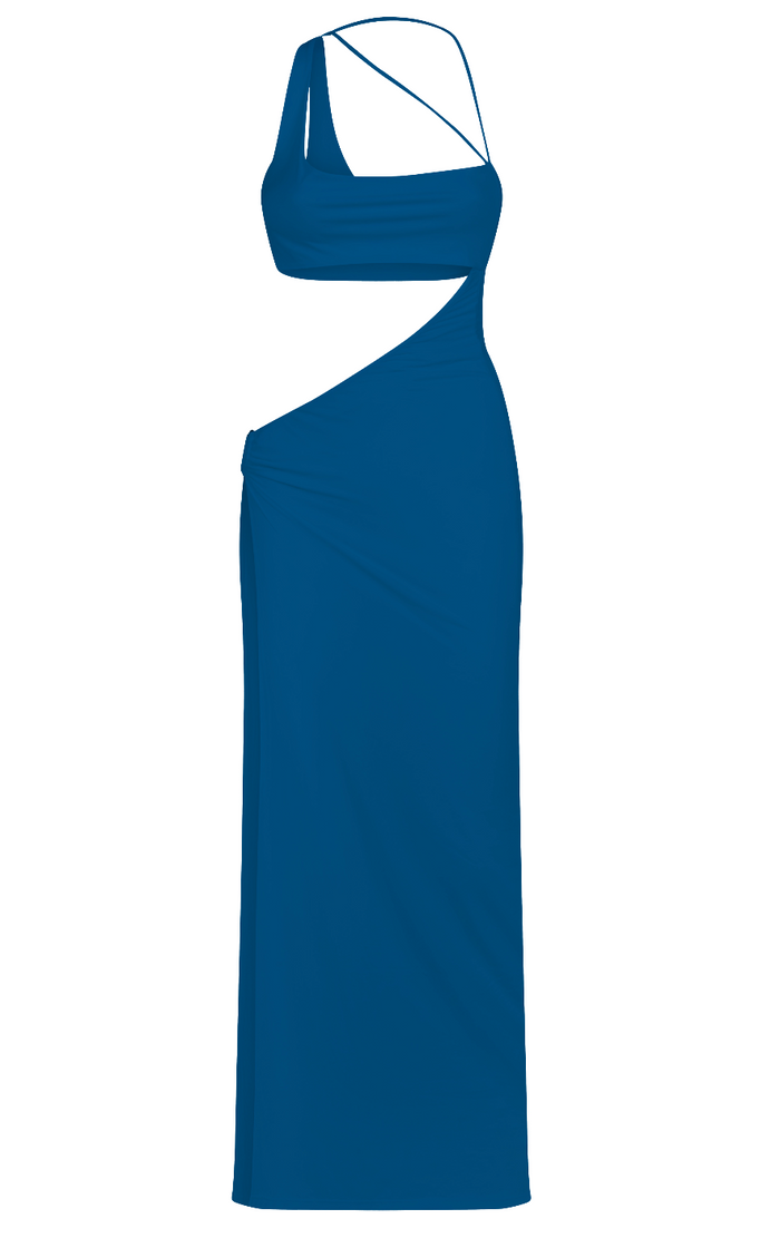 Vestito lungo Virginia Blu Tropico
