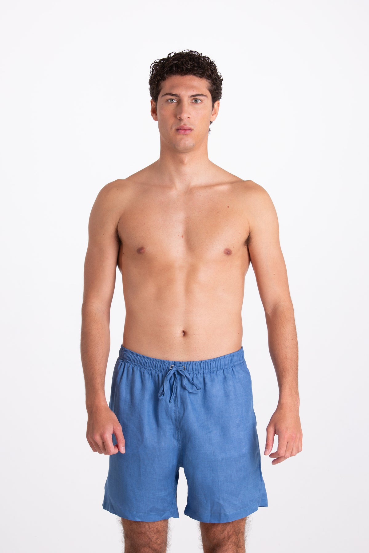 Costume Uomo in Lino Azzurro